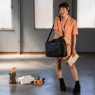 Bolsa Max Cidinha Couro Adô Cor Preto