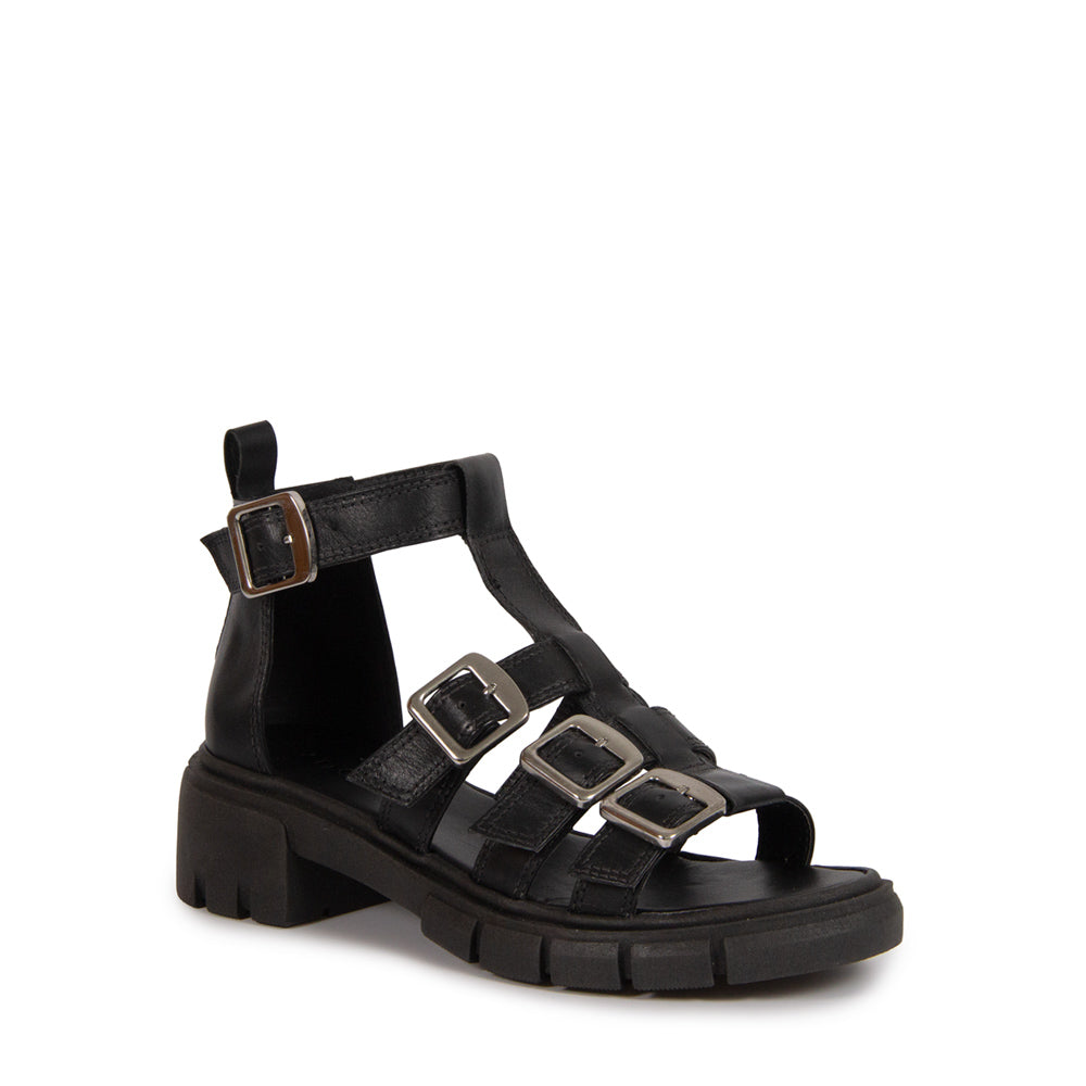 Sandalia Helena Couro Adô Cor Preto
