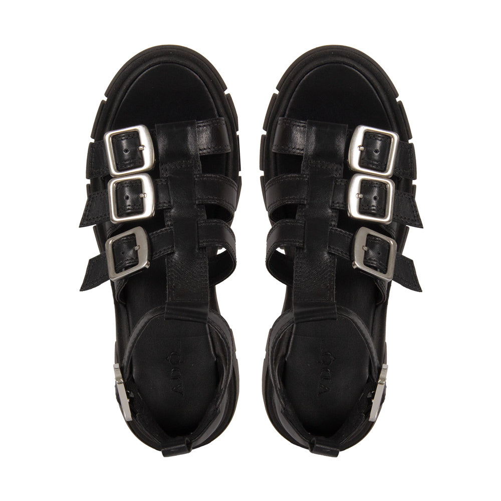 Sandalia Helena Couro Adô Cor Preto