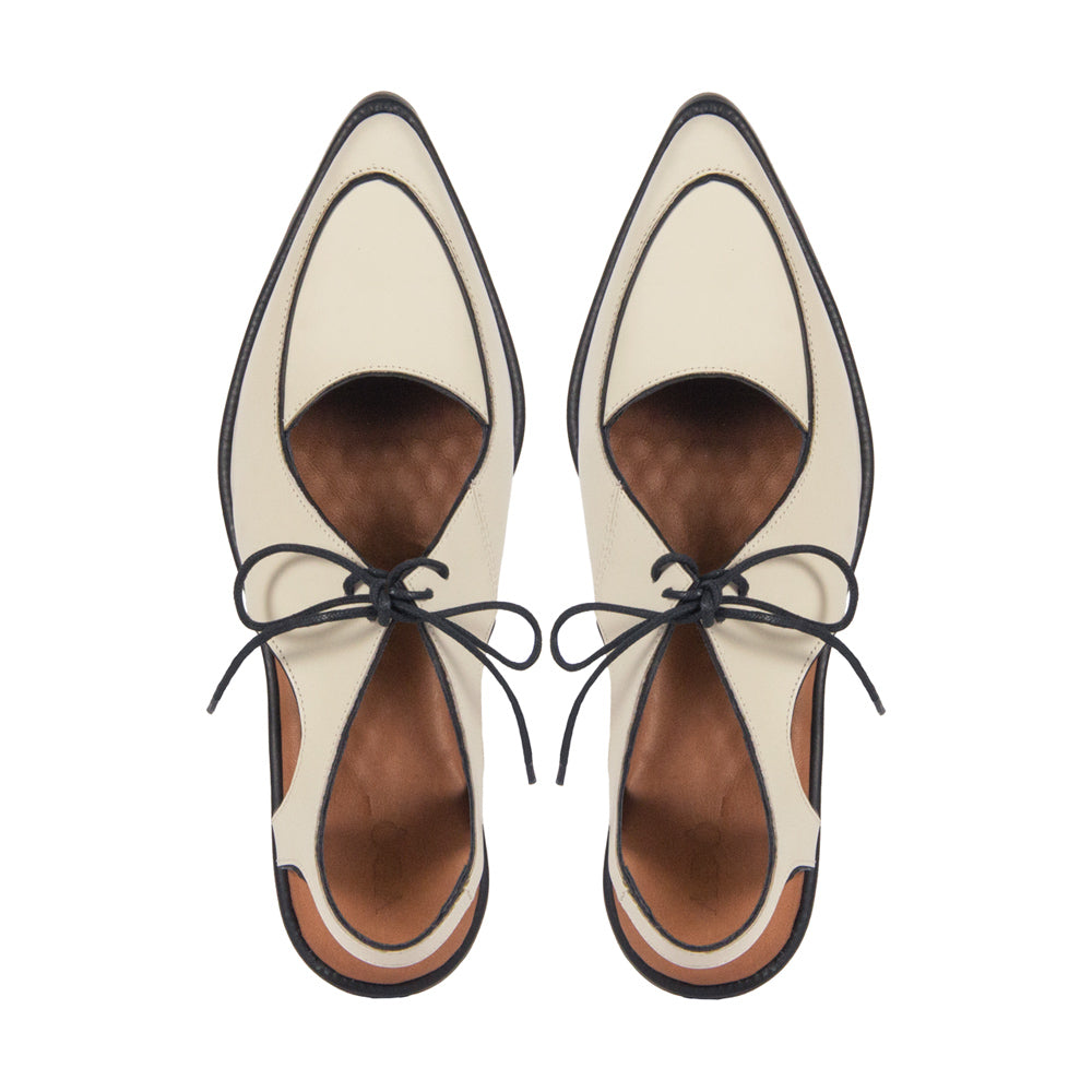 Sapato Cindy Couro Adô Cor Off White