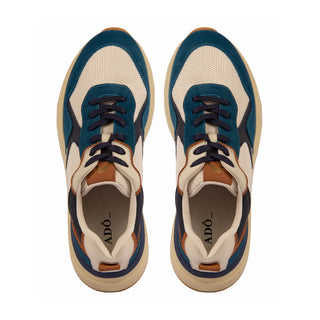 Tênis Zuzu Couro Adô Cor Azul Petroleo