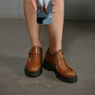 Oxford Hilda Couro Adô Cor Marrom Avelã