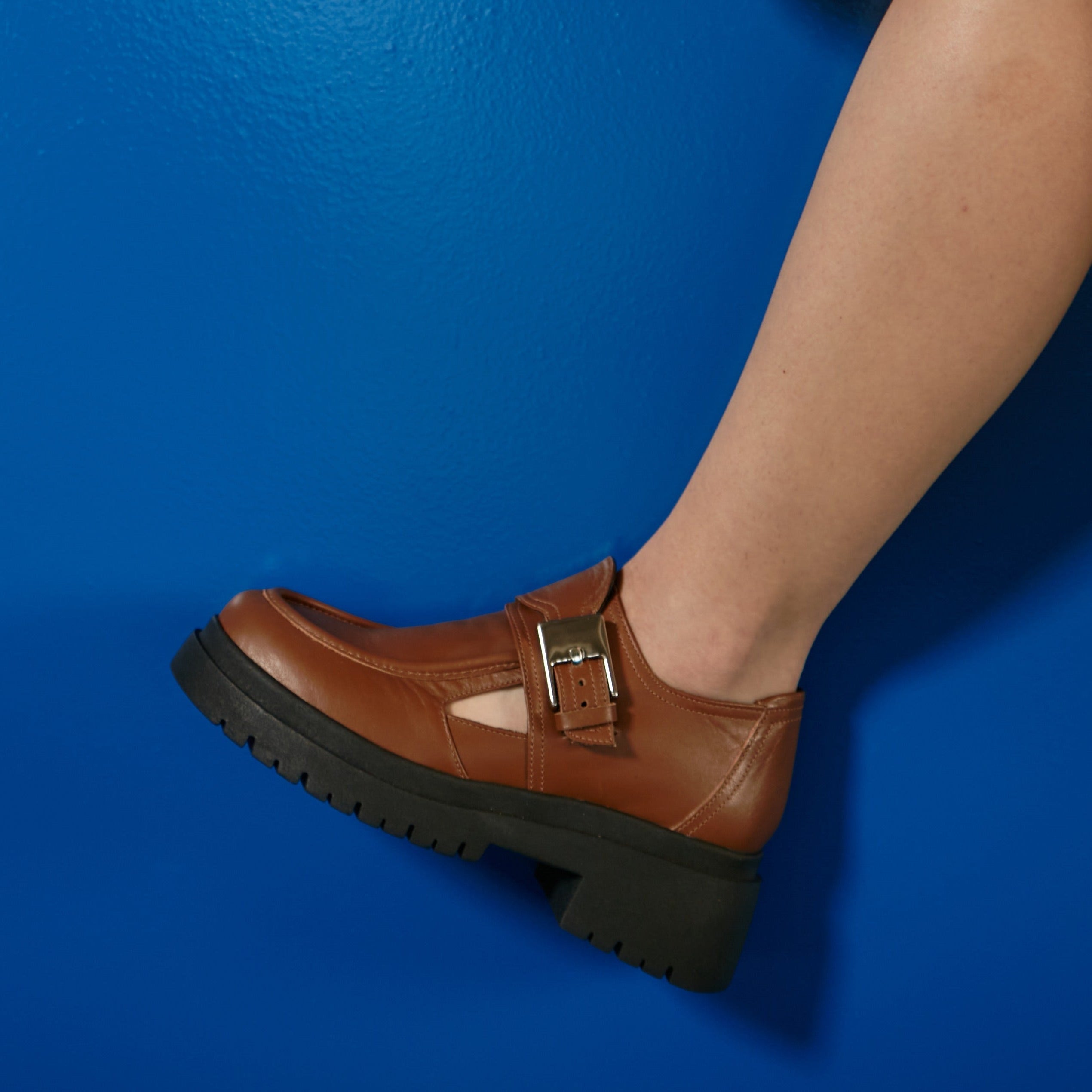 Oxford Hilda Couro Adô Cor Marrom Avelã