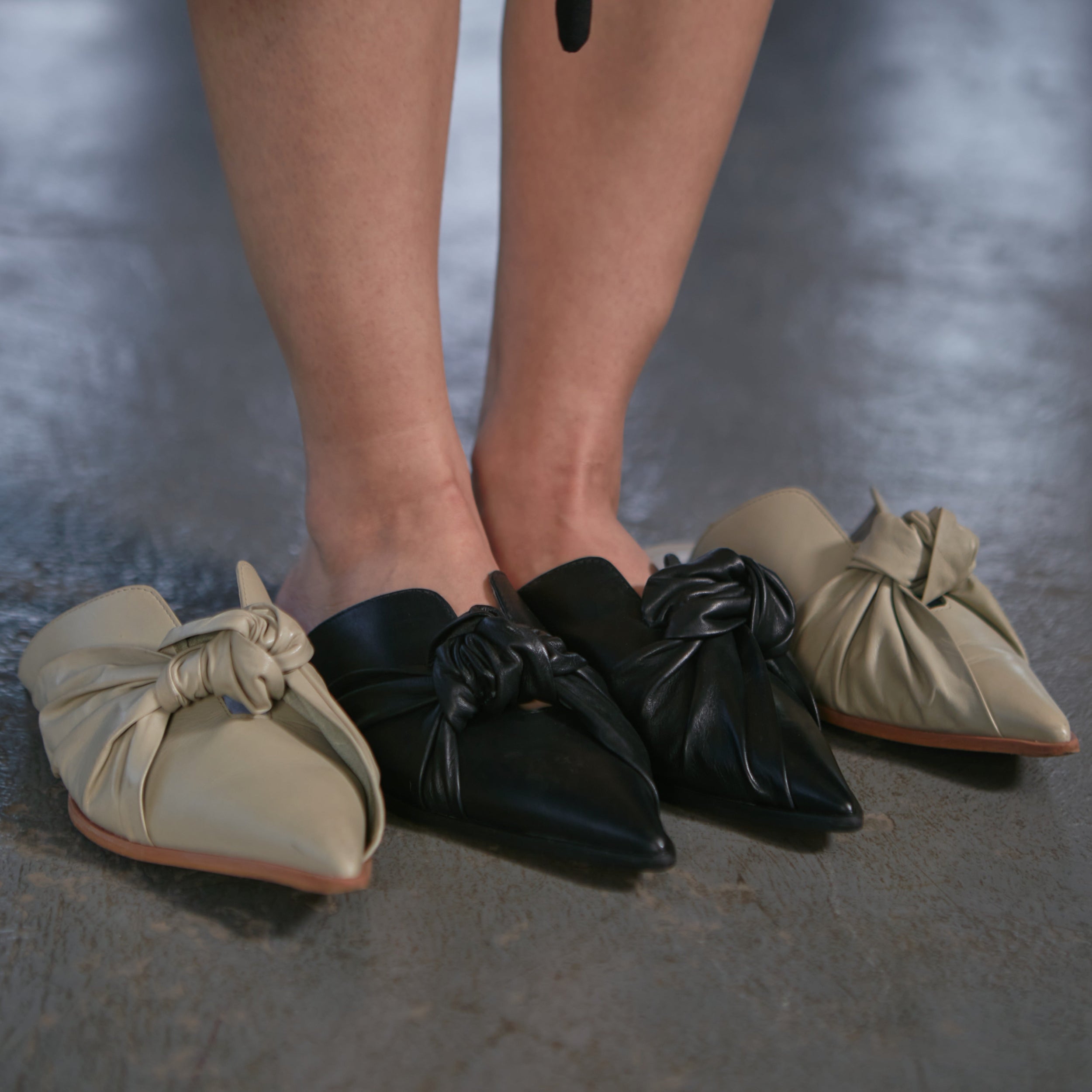 Mule Camille Couro Adô Cor Preto