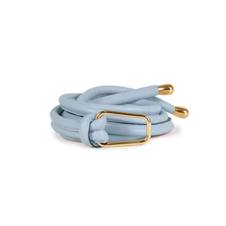 Cinto Nina Couro Adô Cor Azul Glacial