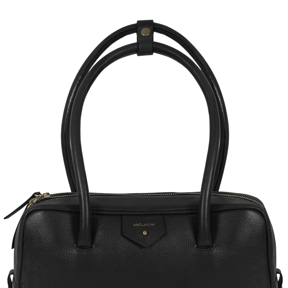 Bolsa Cla Baguete Couro Adô Cor Preto