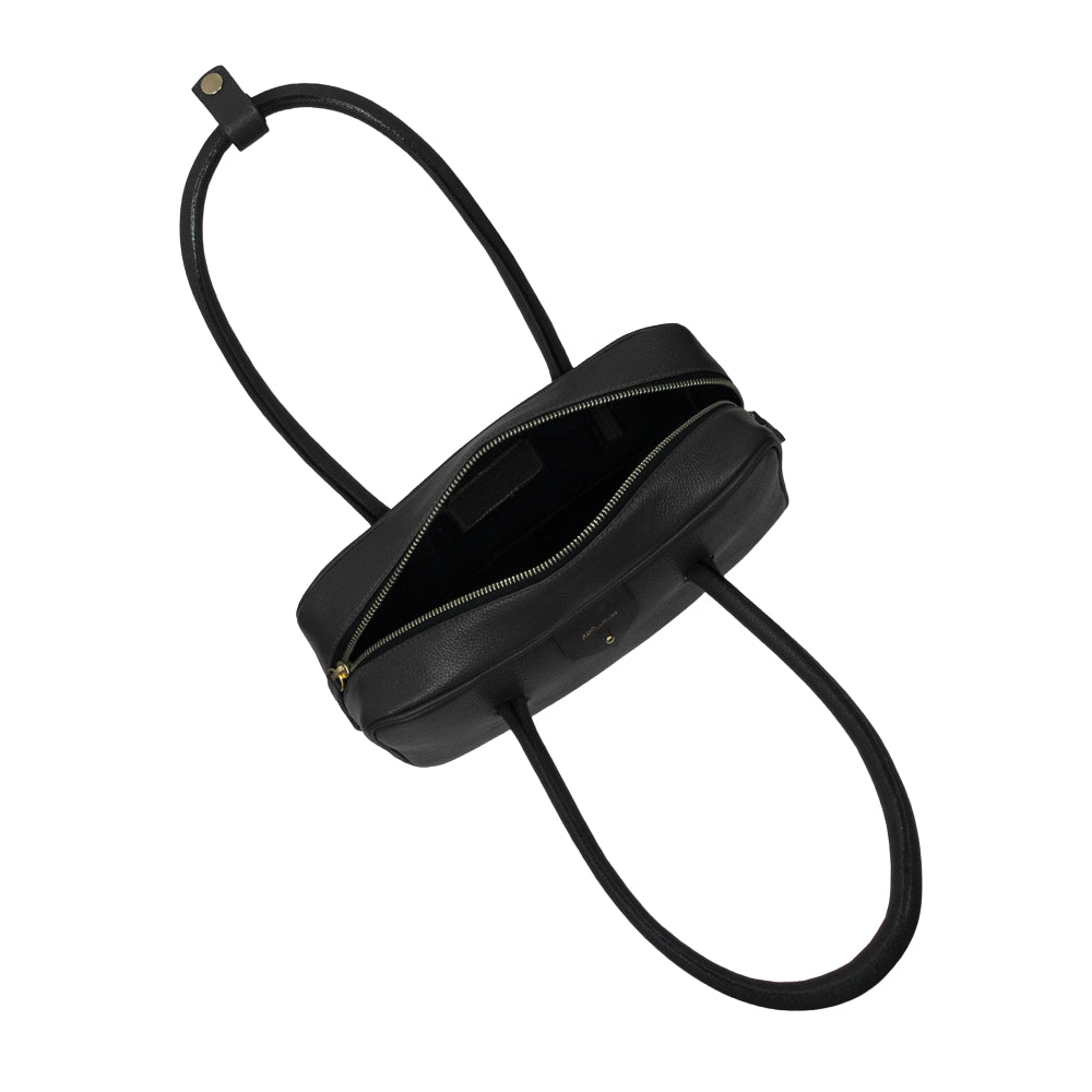 Bolsa Cla Baguete Couro Adô Cor Preto