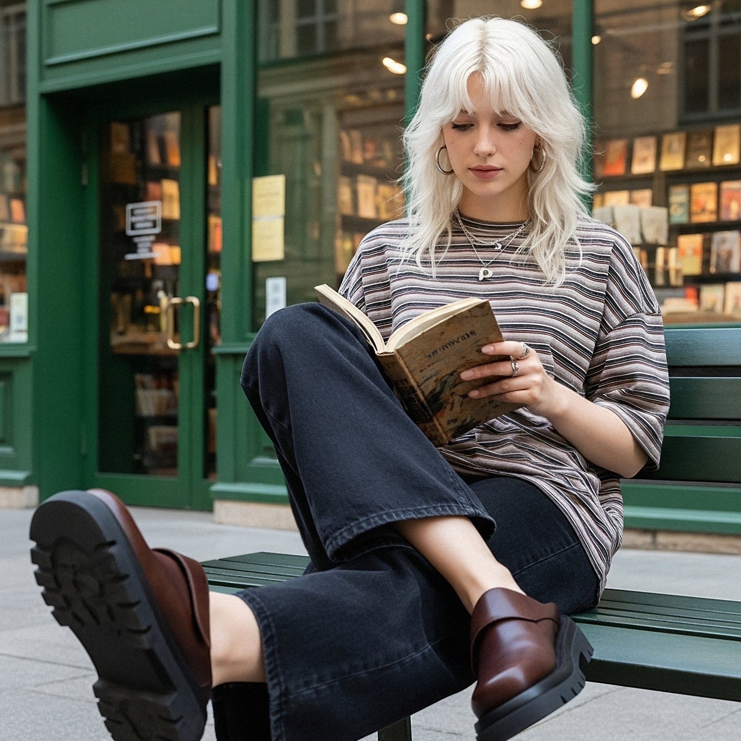 Clog Iris Couro Adô Cor Marrom Cacau