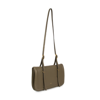 Bolsa Envelope Couro Adô Cor Cinza Fendi