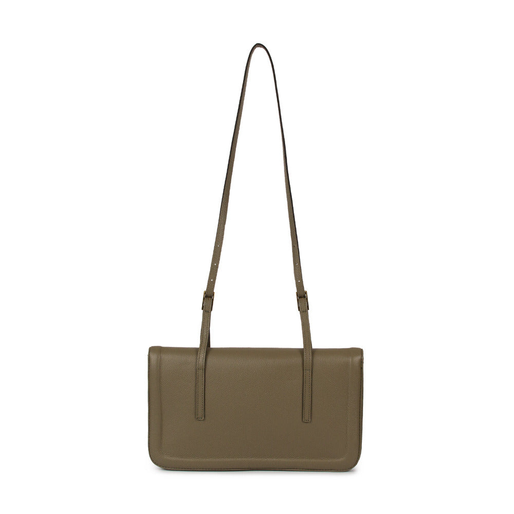 Bolsa Envelope Couro Adô Cor Cinza Fendi