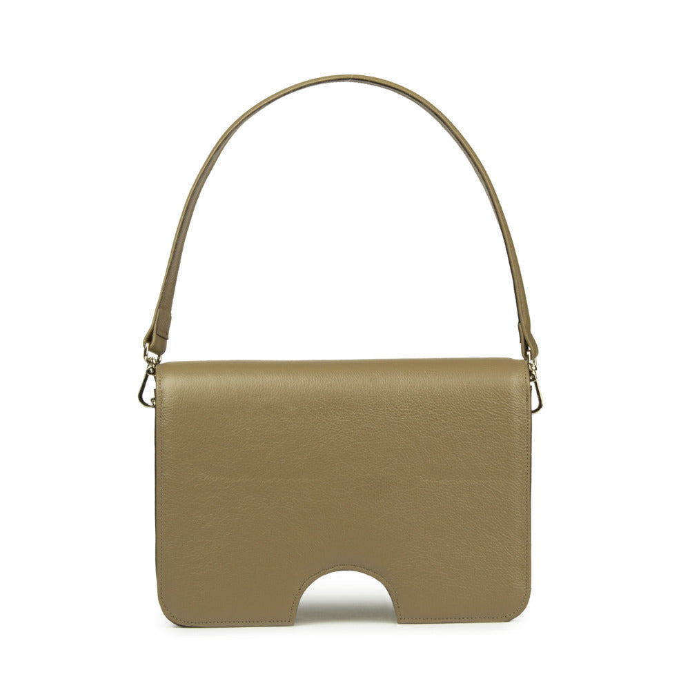 Bolsa Opening Couro Adô Cor Cinza Fendi