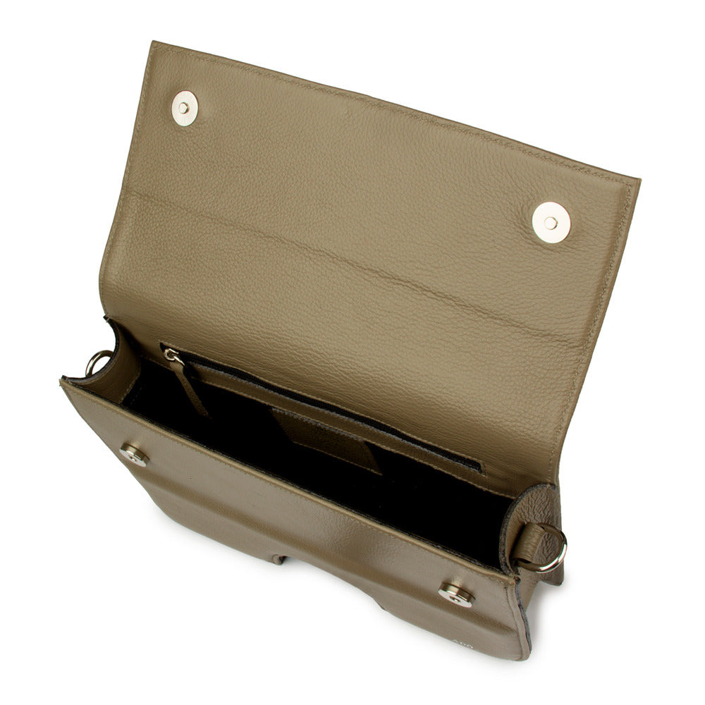 Bolsa Opening Couro Adô Cor Cinza Fendi