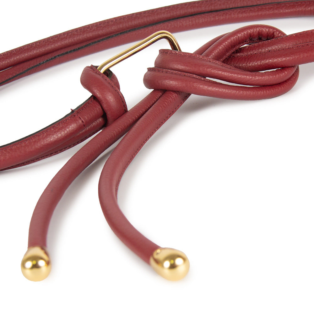 Cinto Nina Couro Adô Cor Framboesa