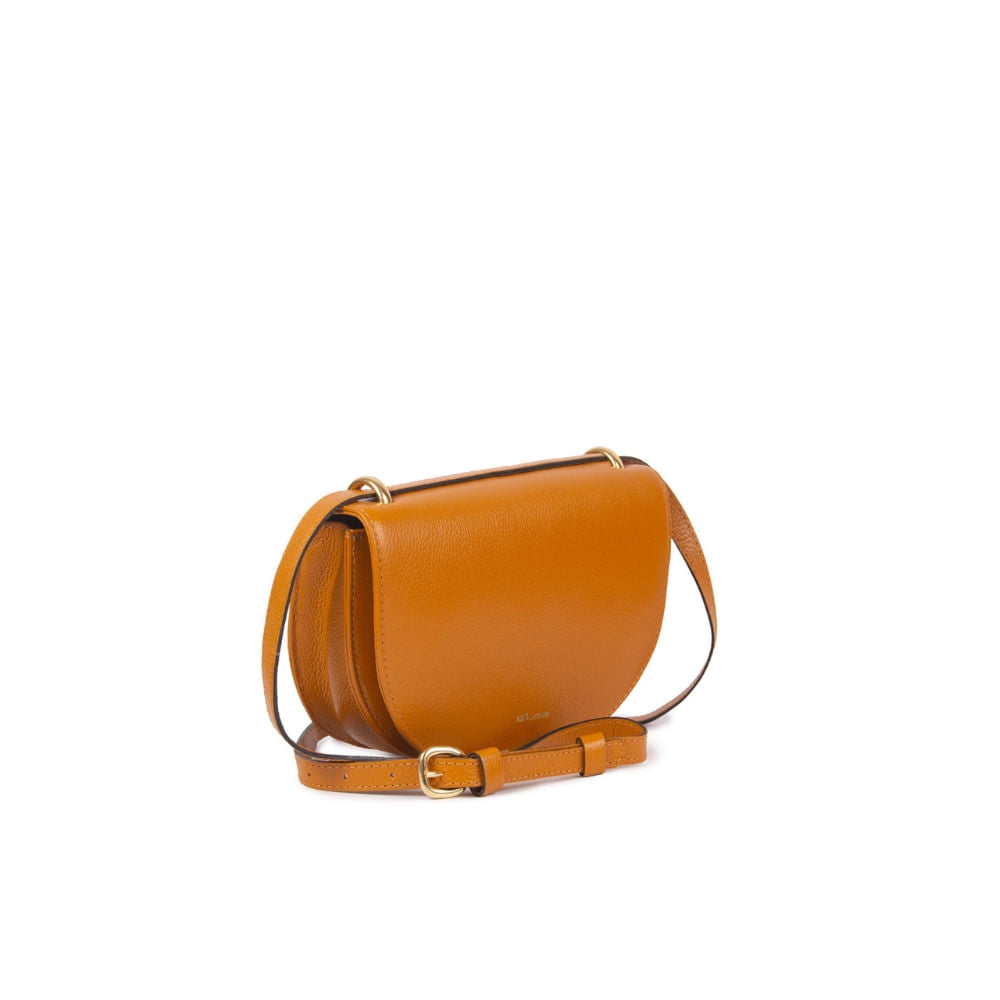 BOLSA OLI PEQUENA COURO ADÔ COR MEL HONEY