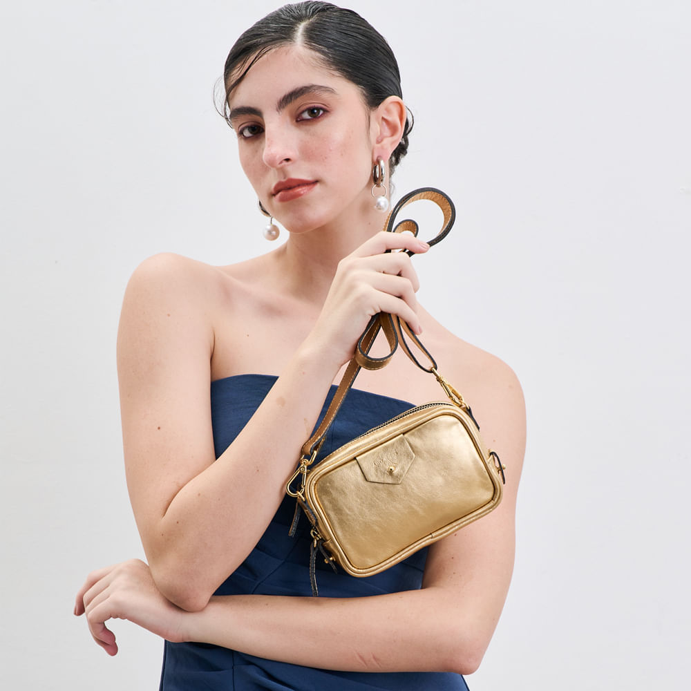 BOLSA CLA MINI COR DOURADO