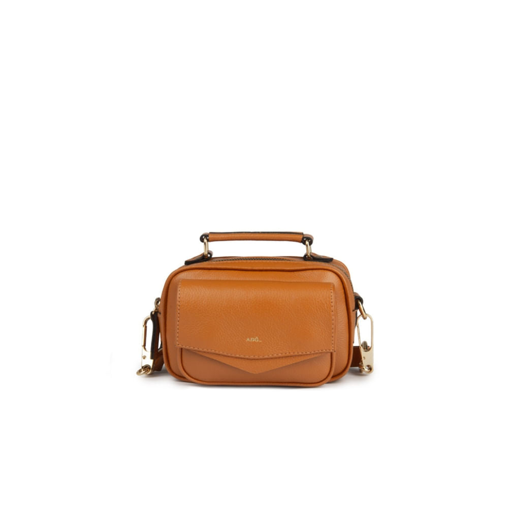Bolsa Brick Mini Couro Adô Mel Honey