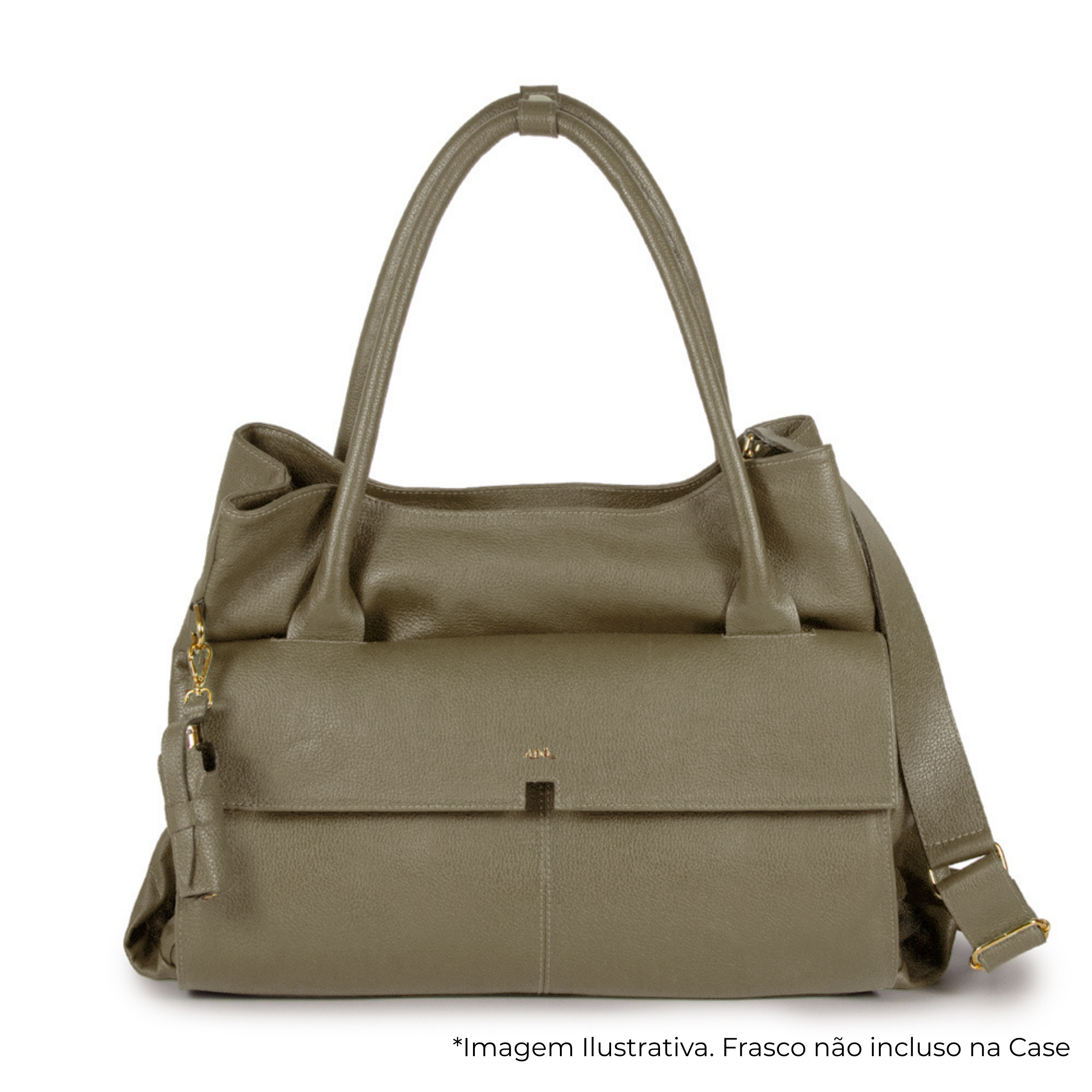 BOLSA COLLAB AMANDA COURO ADÔ COR CINZA FENDI