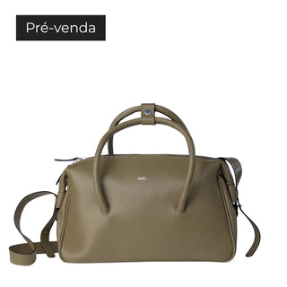 BOLSA TAB COURO ADÔ COR CINZA FENDI