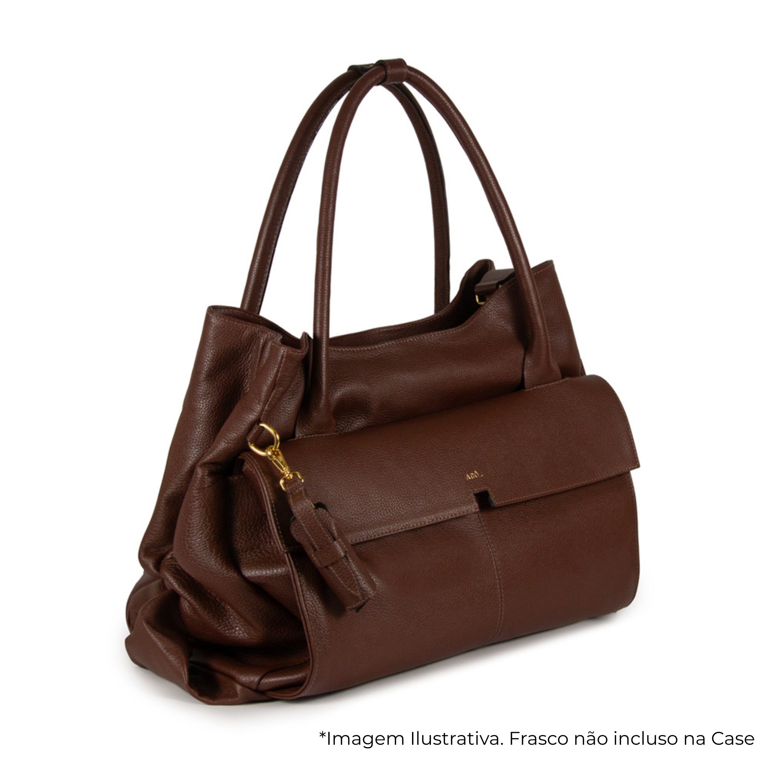 BOLSA COLLAB AMANDA COURO ADÔ COR MARROM CACAU