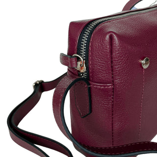 Bolsa Block E Couro Adô Cor Framboesa