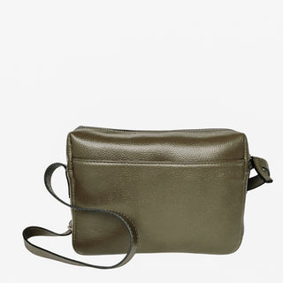 Bolsa Block E Couro Adô Cor Cinza Fendi