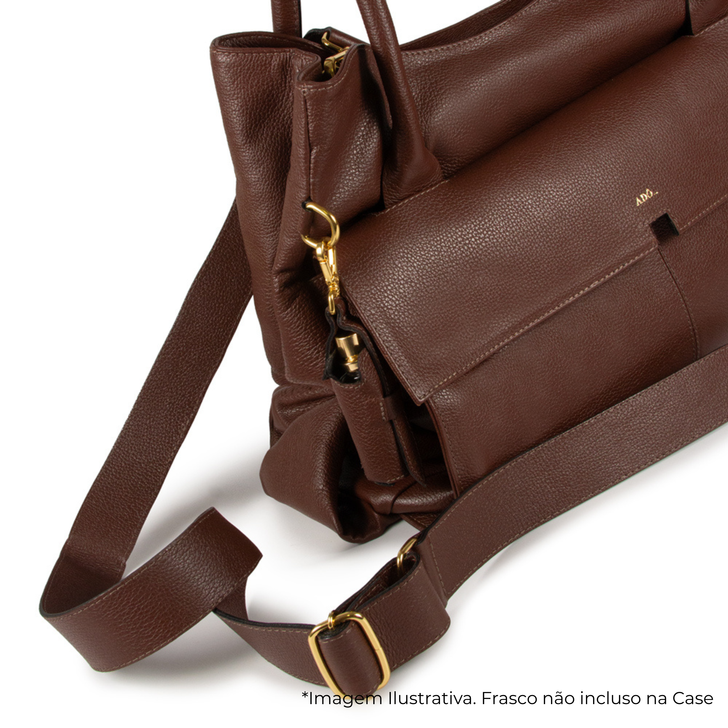BOLSA COLLAB AMANDA COURO ADÔ COR MARROM CACAU