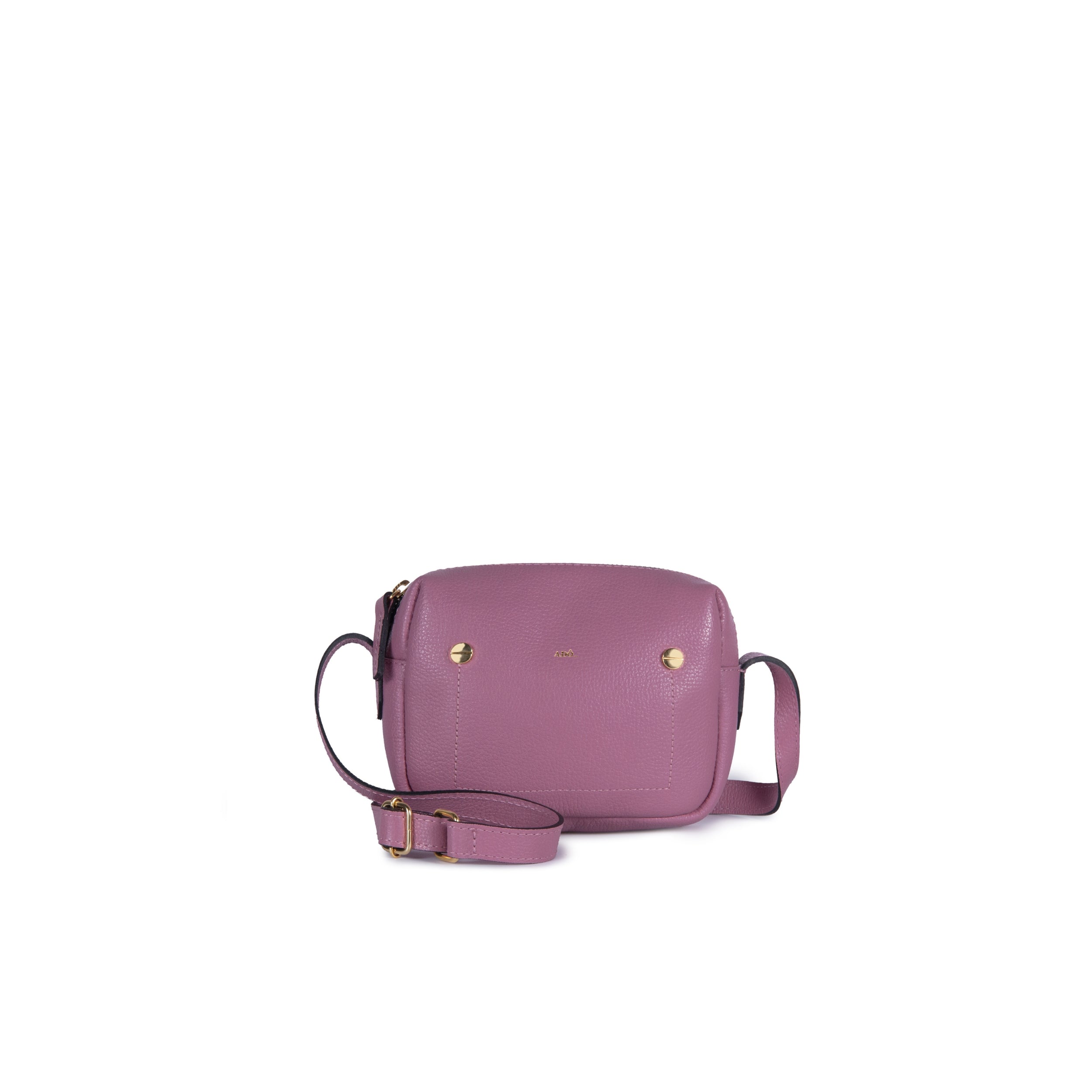 Bolsa Block Mini Essencial Couro Adô Cor Rosa Mauve