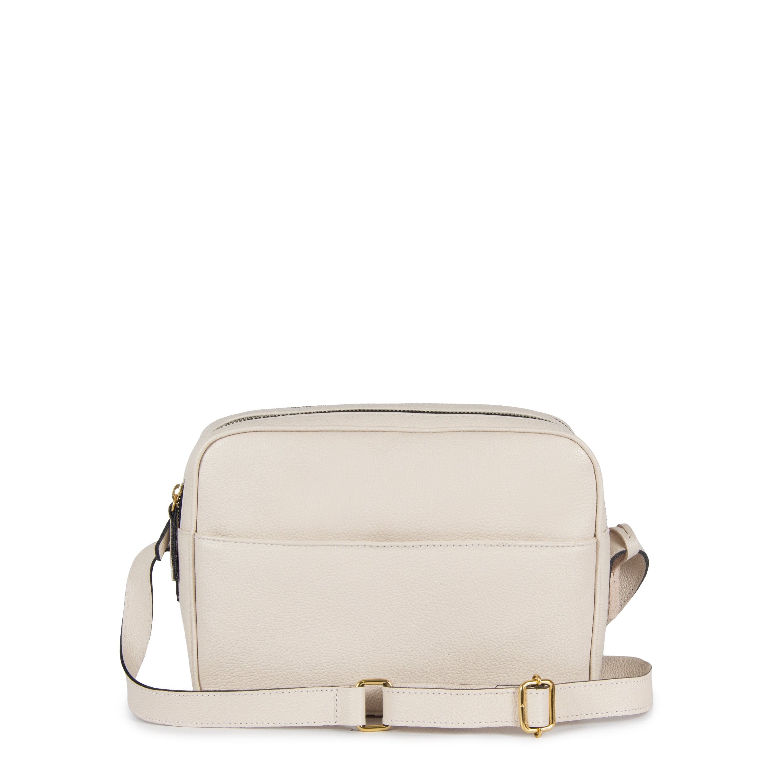 BOLSA CLA E MEDIA COURO ADÔ COR BRANCO LATTE