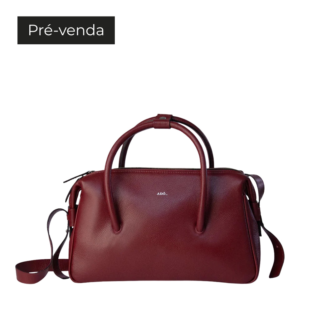 BOLSA TAB COURO ADÔ COR FRAMBOESA