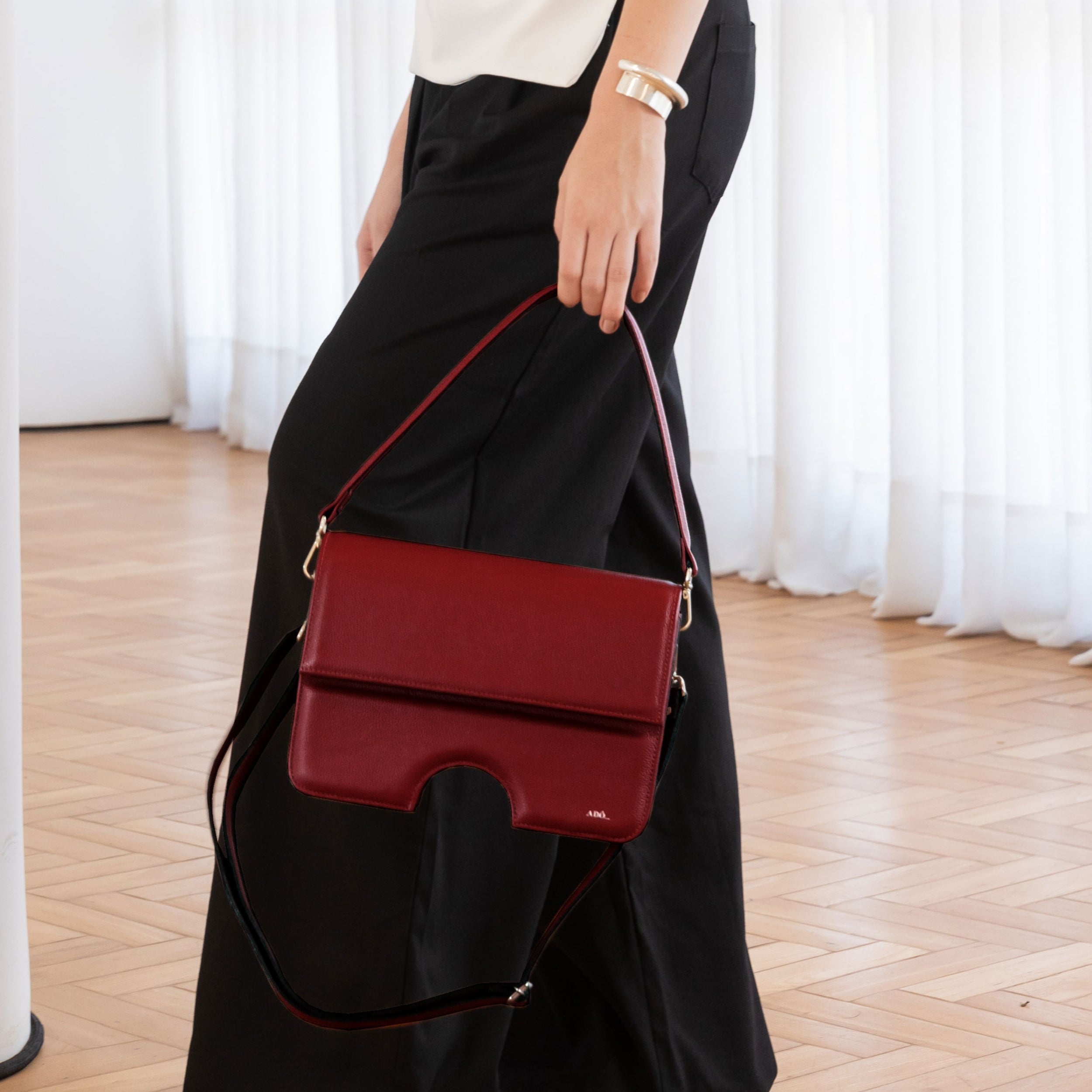 Bolsa Opening Couro Adô Cor Framboesa