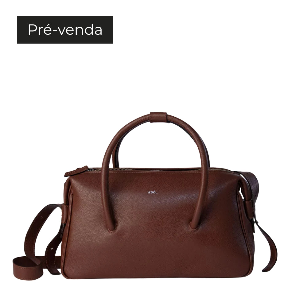 BOLSA TAB COURO ADÔ COR MARROM CACAU