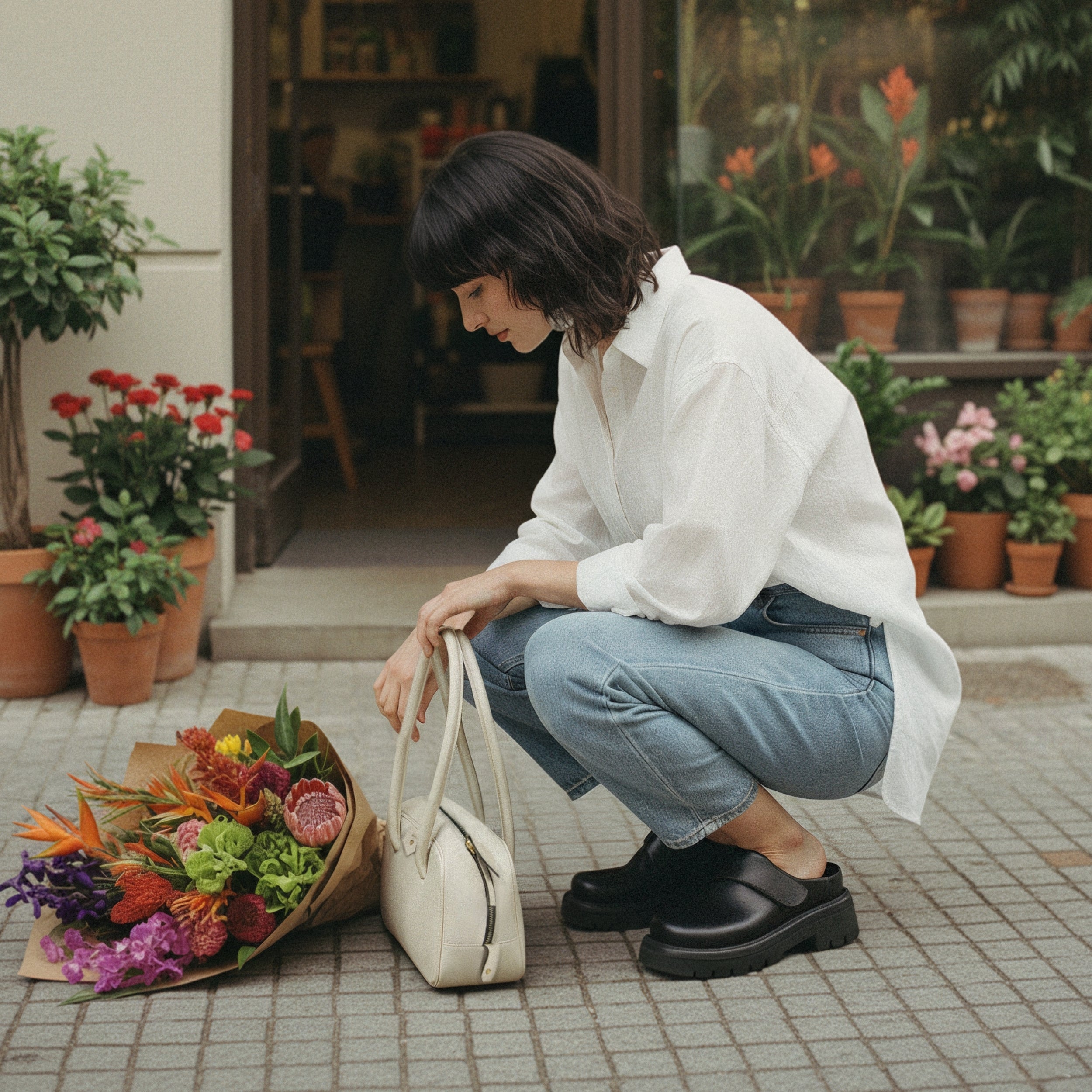 CLOG IRIS COURO ADÔ COR PRETO