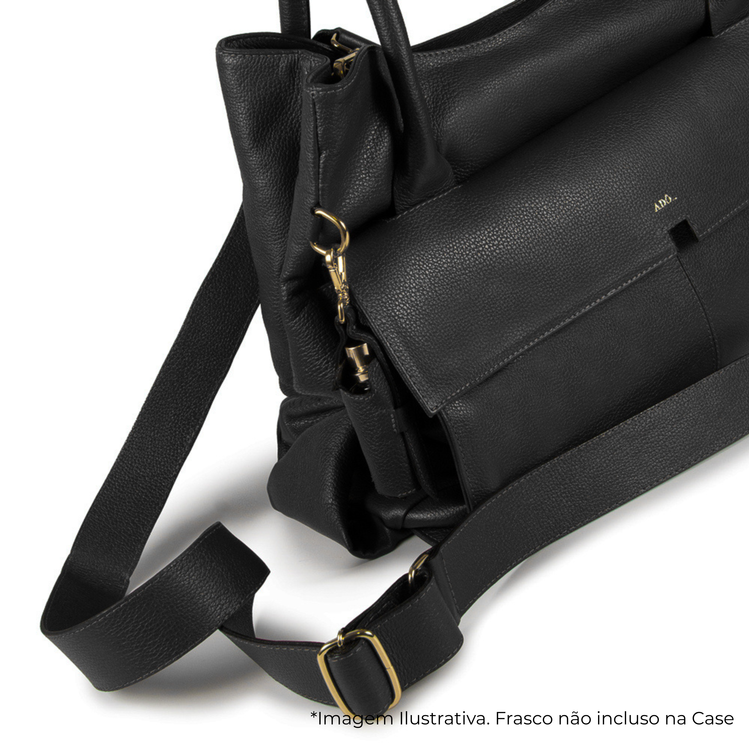 BOLSA COLLAB AMANDA COURO ADÔ COR PRETO