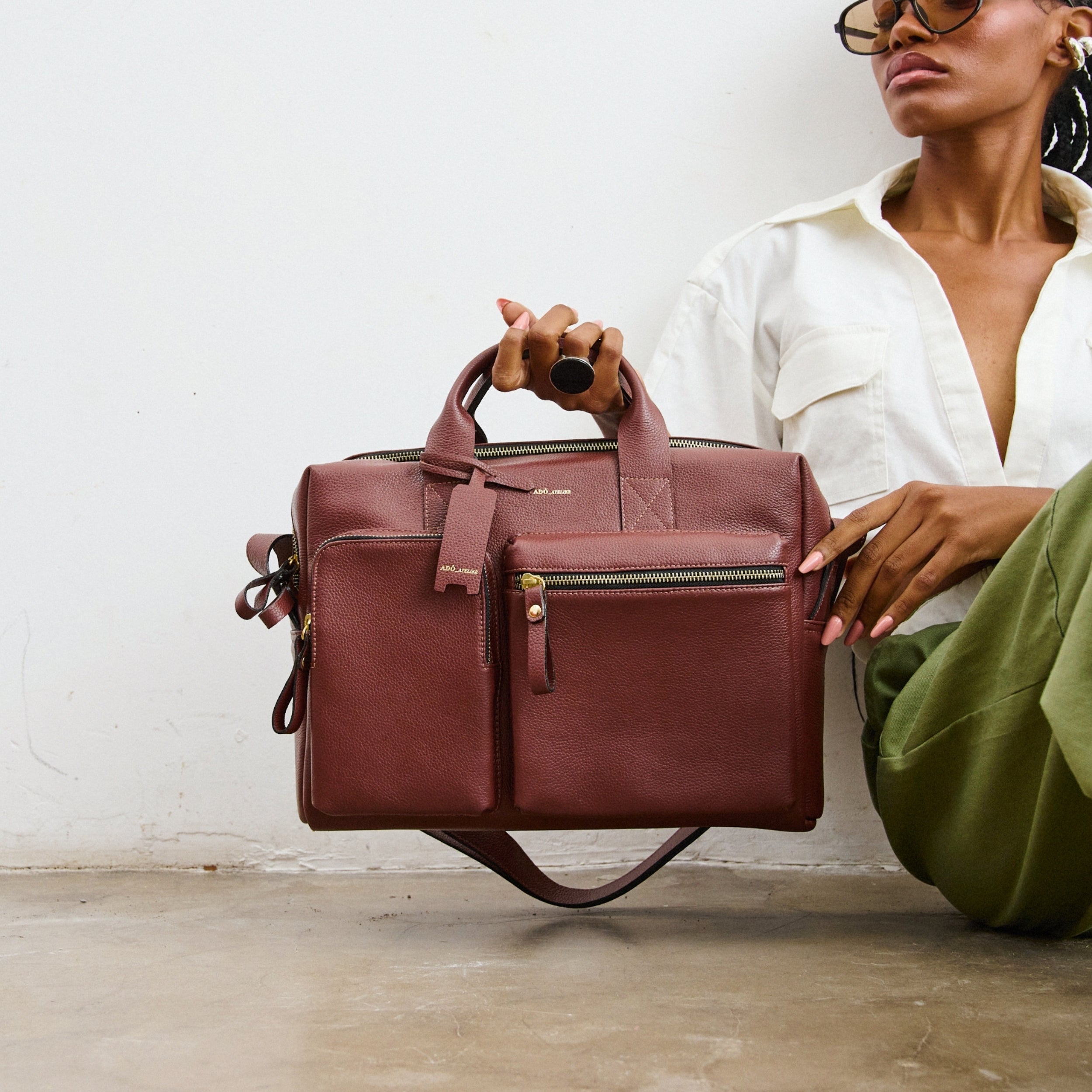 Bolsa Mka Media Couro Adô Cor Framboesa