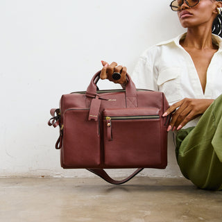 Bolsa Mka Media Couro Adô Cor Framboesa