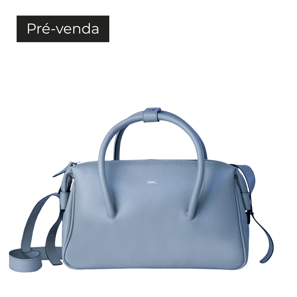BOLSA TAB COURO ADÔ COR AZUL GLACIAL