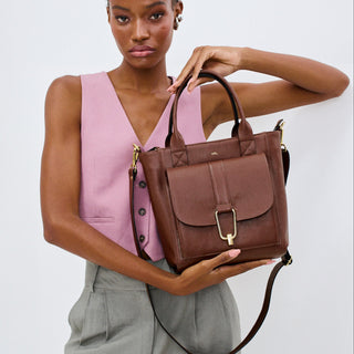 Bolsa Nina Couro Adô Cor Marrom Cacau