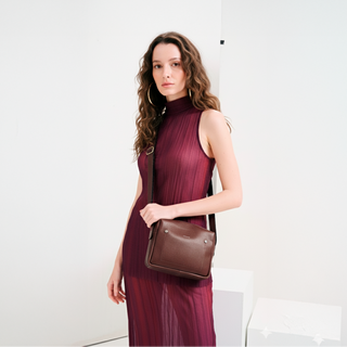 Bolsa Block Essencial Couro Adô Cor Marrom Cacau