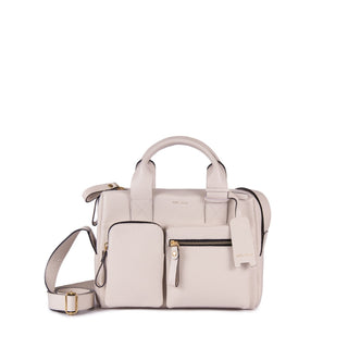 BOLSA MKA PEQUENA COR BRANCO LATTE