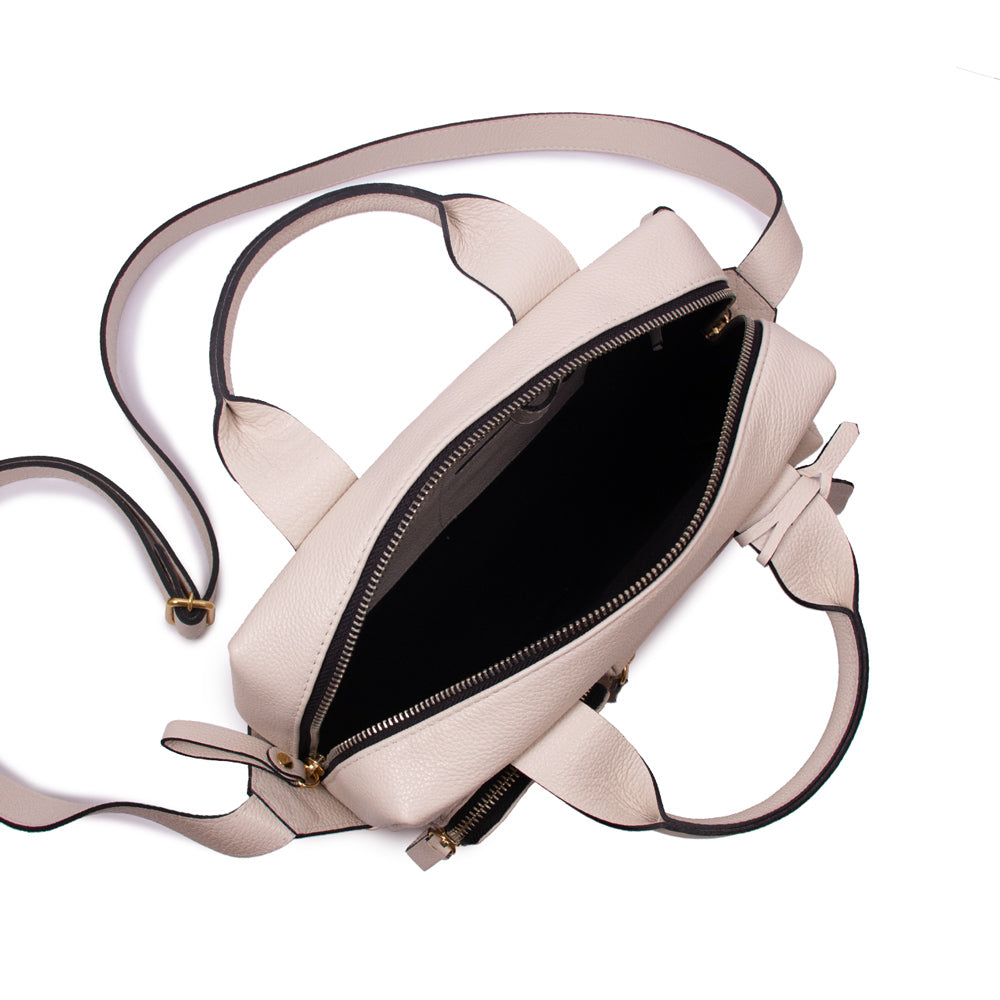 BOLSA MKA PEQUENA COR BRANCO LATTE