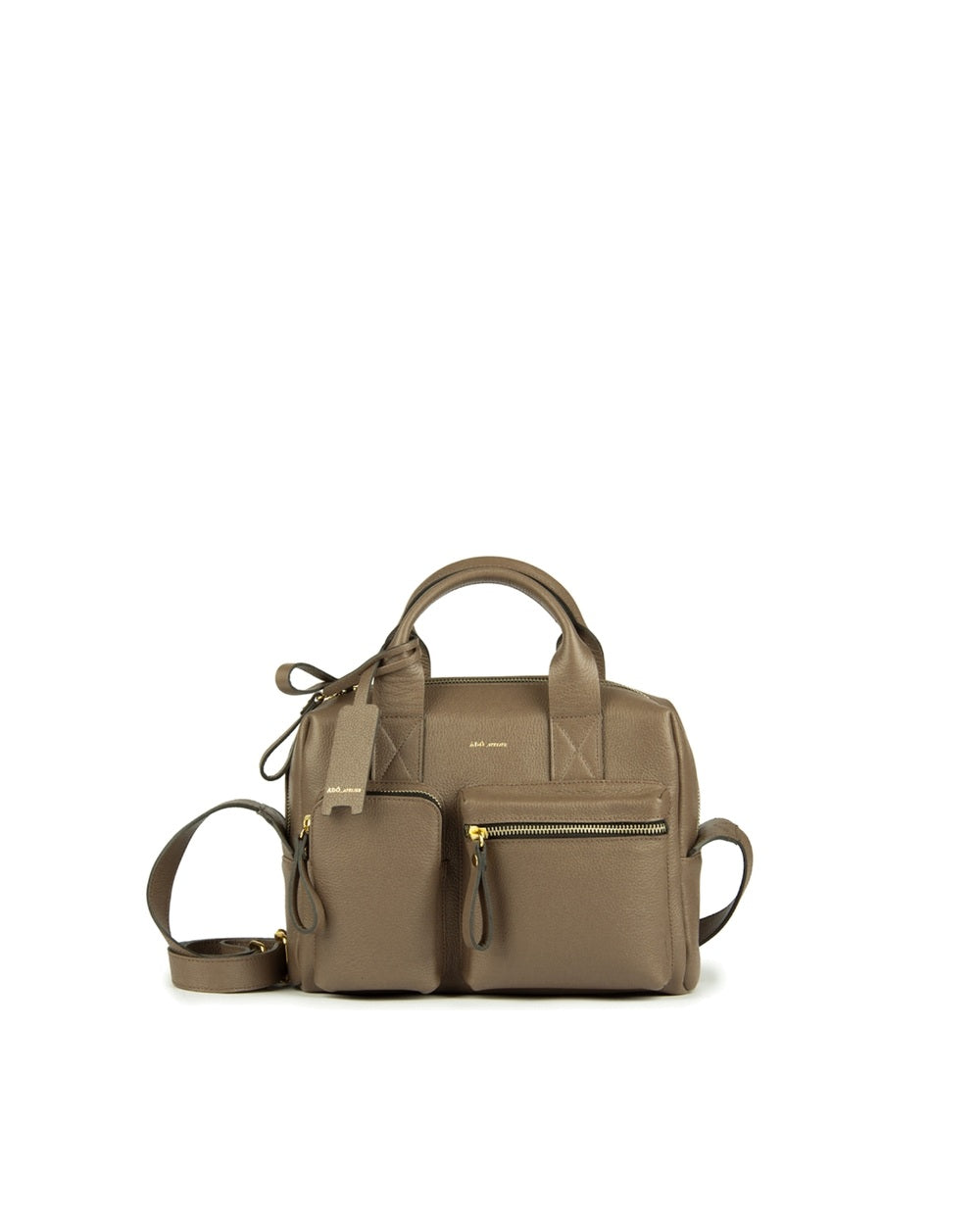 Bolsa Mka Pequena Couro Adô Cor Cinza Fendi