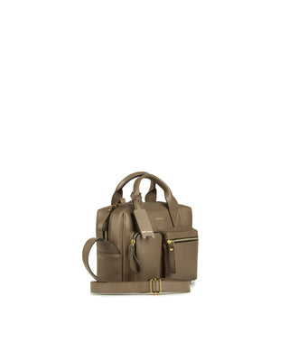 Bolsa Mka Pequena Couro Adô Cor Cinza Fendi