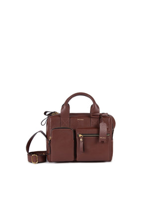 Bolsa Mka Pequena Couro Adô Cor Marrom Cacau
