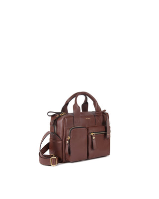 Bolsa Mka Pequena Couro Adô Cor Marrom Cacau