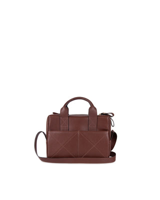 Bolsa Mka Pequena Couro Adô Cor Marrom Cacau