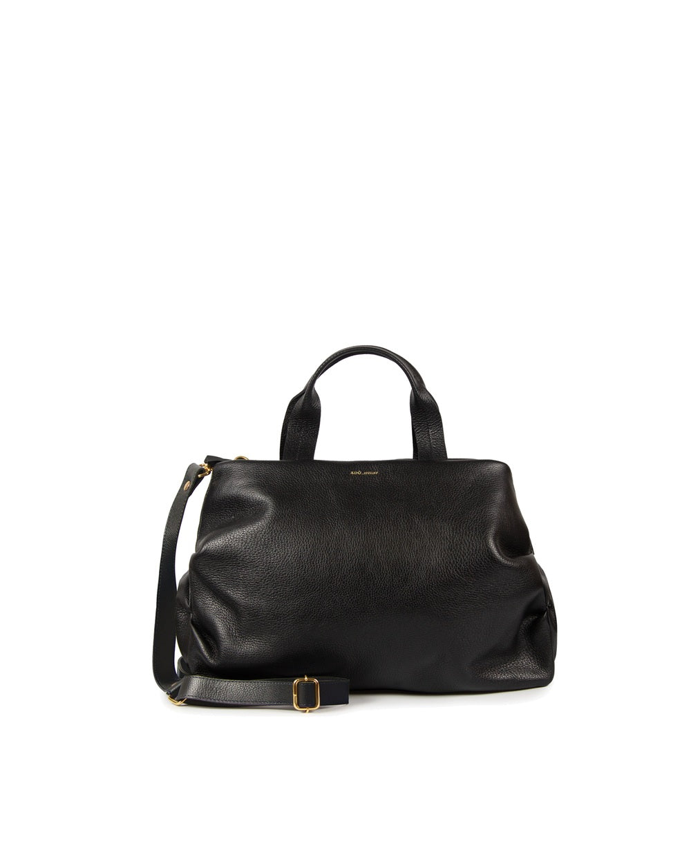 Bolsa Plissé Couro Adô Cor Preto