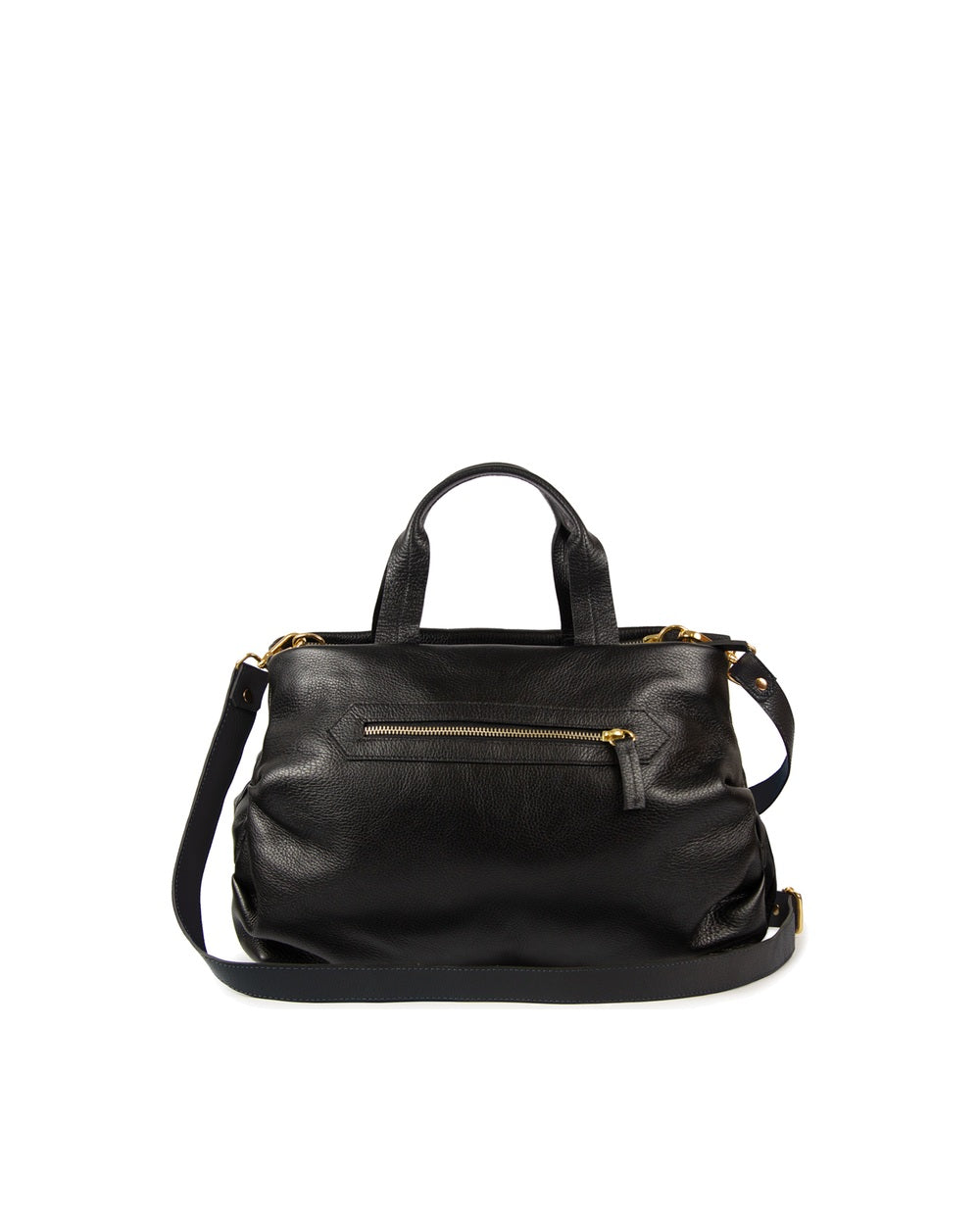 Bolsa Plissé Couro Adô Cor Preto
