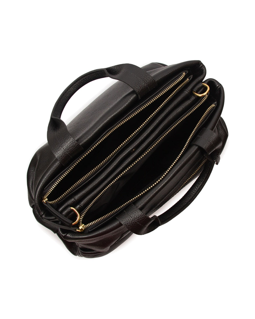 Bolsa Plissé Couro Adô Cor Preto