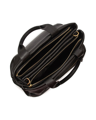 Bolsa Plissé Couro Adô Cor Preto
