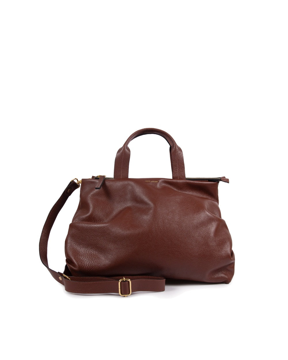 Bolsa Plissé Couro Adô Cor Marrom Cacau
